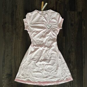 SKIMS COTTON JERSEY HEART MINI DRESS | XS